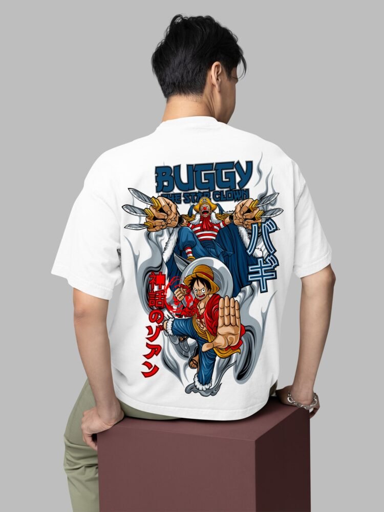 OnePieceBuggyOversizedT ShirtBackWHite