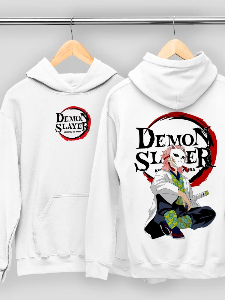 Demon Slayer Both-Side Printed Anime Hoodie – Unisex Cotton Hoodie with Double-Sided Anime Artwork