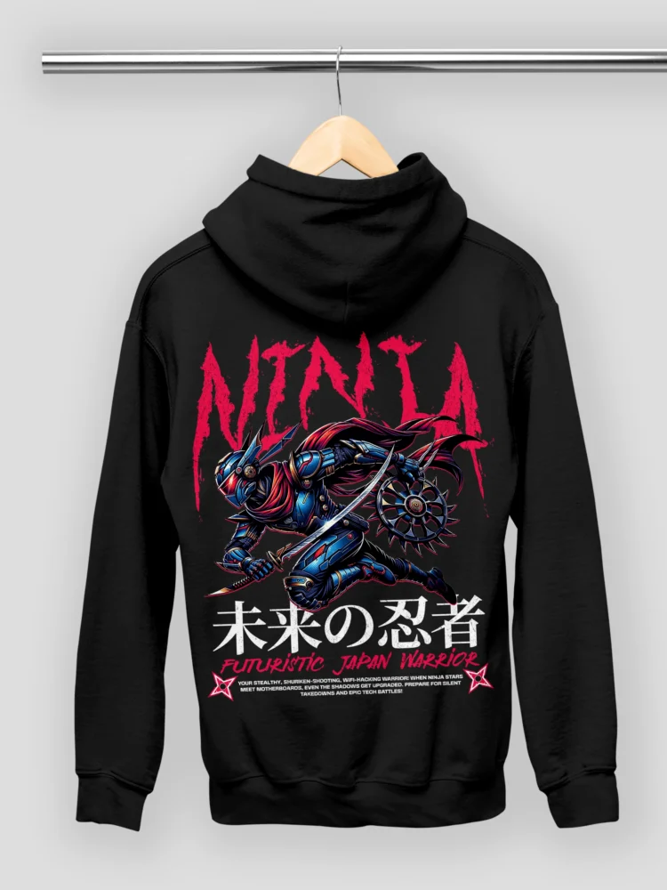 Ninja Anime Hoodie – Unisex Cotton Hoodie with Ninja Graphic Design